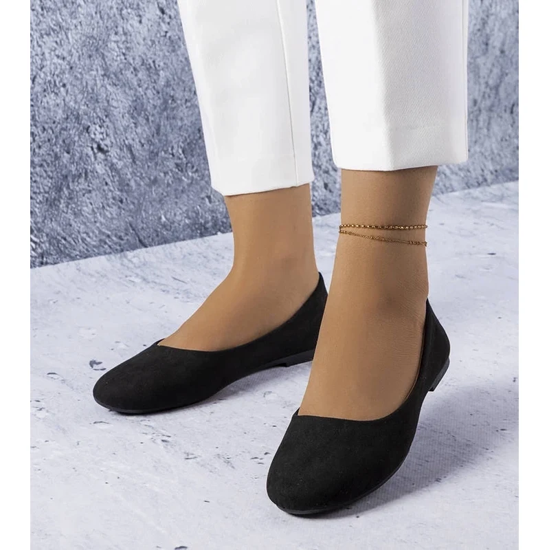 Gemre Black ballet flats with leather insole Lespérance 106990138