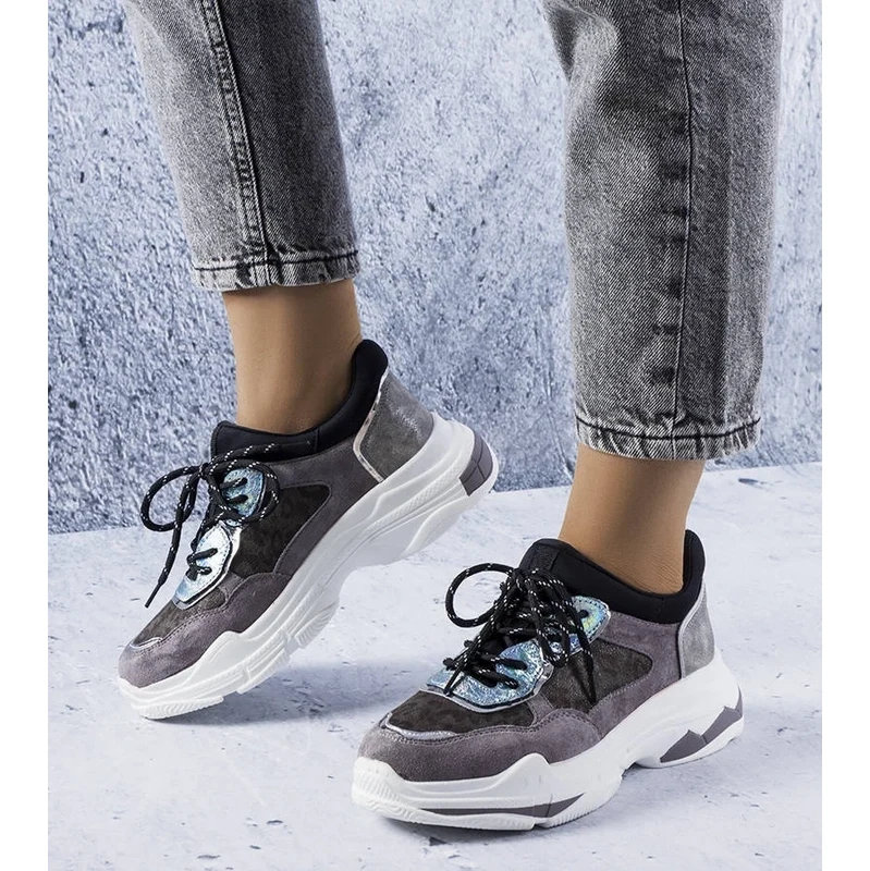 Gemre Gray sneakers adorned with Savard inserts 106990150