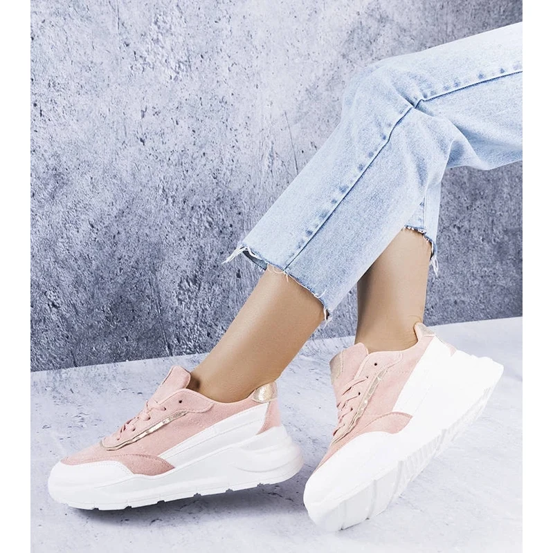 Gemre Pink eco-suede sneakers Dupuis