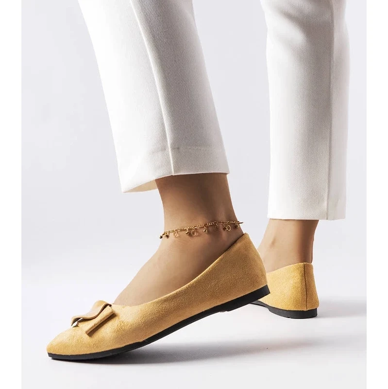 Gemre Beige ballerinas adorned with rhinestones Rémy 106990194