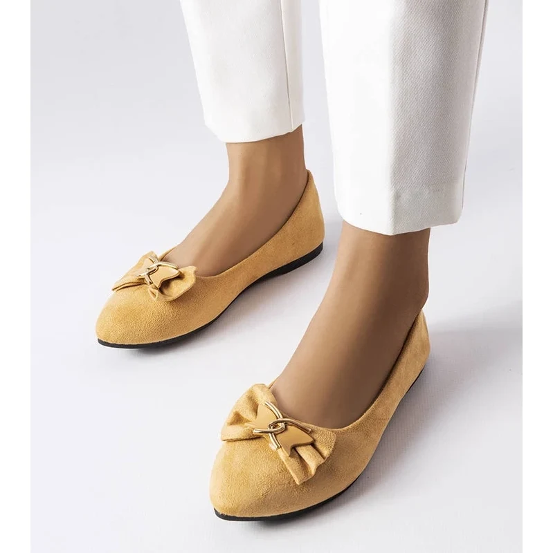 Gemre Beige pointed-toe ballet flats Jetté 106990192