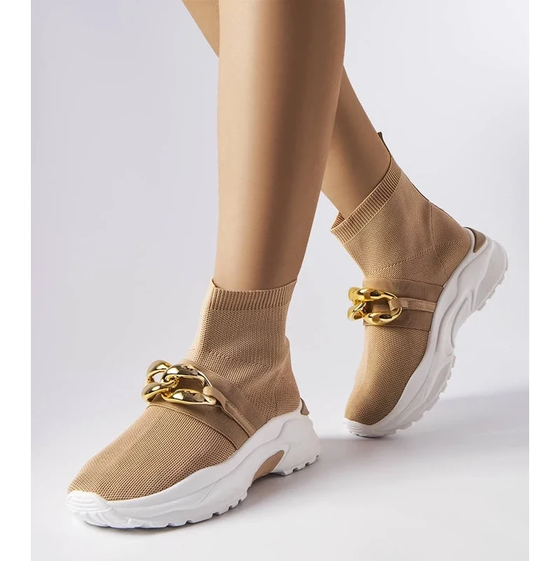 Gemre Brown sneakers with chain Baptiste