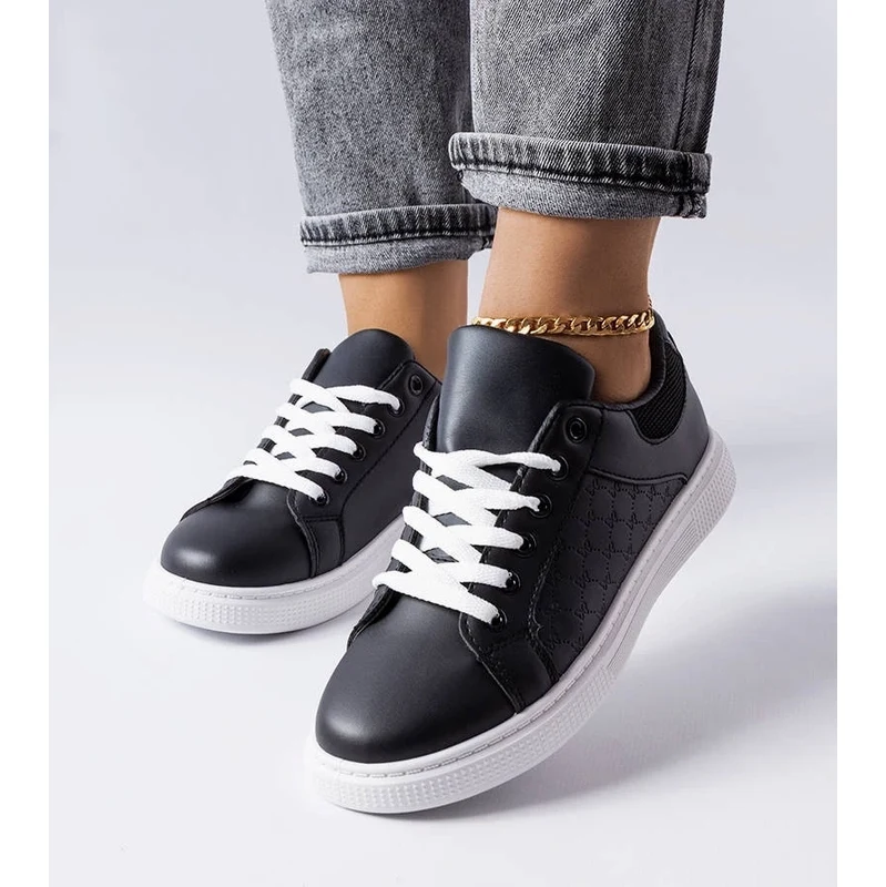 Gemre Black embossed Dreux sneakers