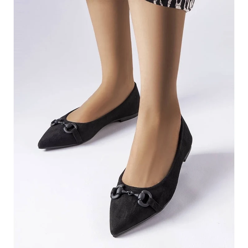 D/CEO Gemre Black pointed-toe ballet flats Aimé