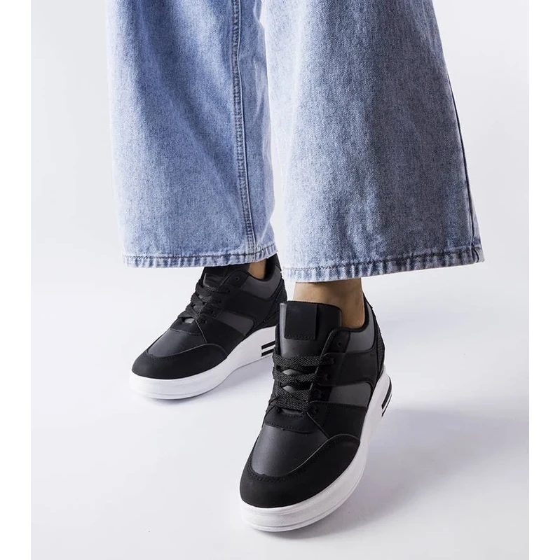 Gemre Black wedge sneakers CinqMars