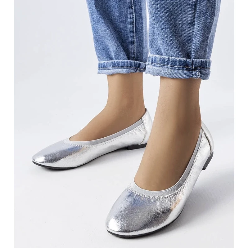 D/CEO Gemre Silver metallic ballet flats Benson 106990290