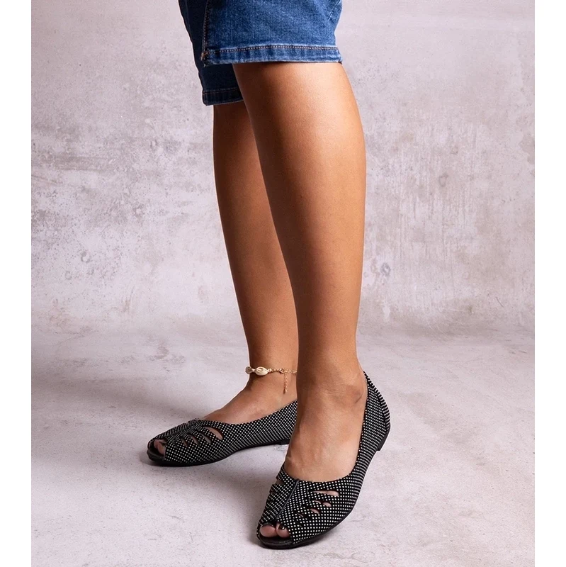Gemre Black polka dot cut-out ballet flats Laforge 106990297