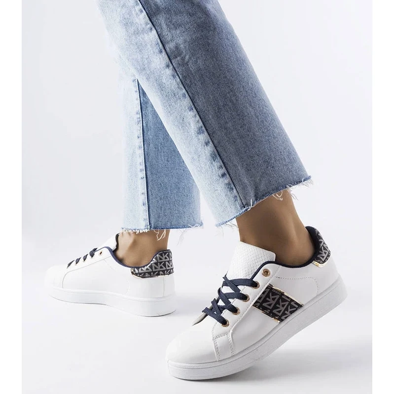 Gemre White sneakers with embellished upper Sauriol