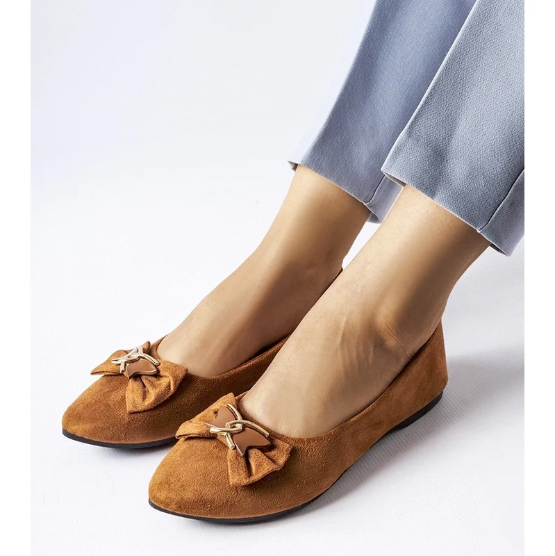 Gemre Brown pointed-toe ballet flats Jetté 106990437