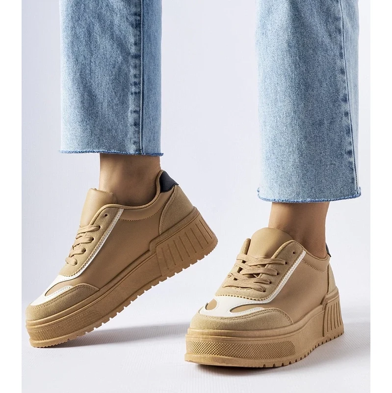 Gemre Beige platform sneakers Seluci