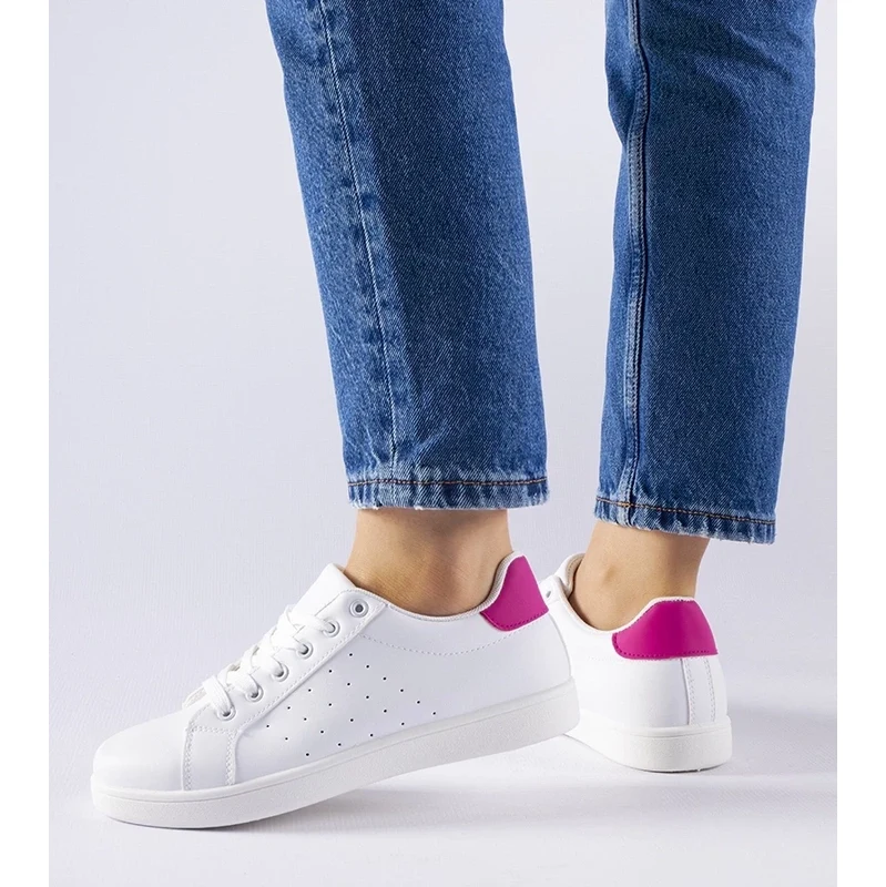 Gemre White and pink Bourassa sneakers