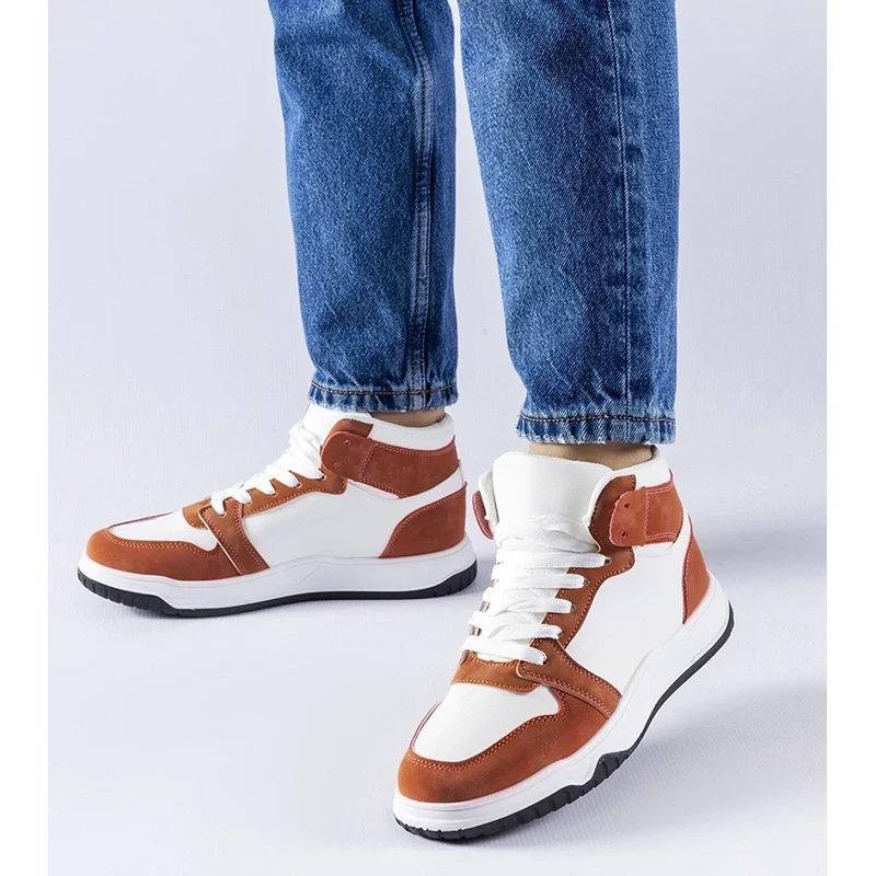 Gemre White-brown high-top sneakers Elizabeth