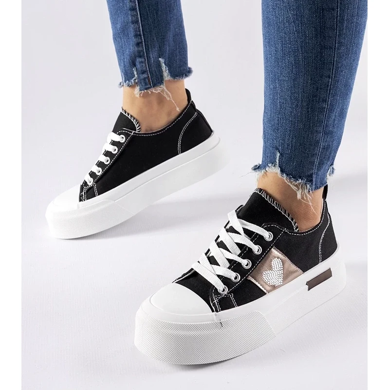 Gemre Black-silver platform sneakers Lawton