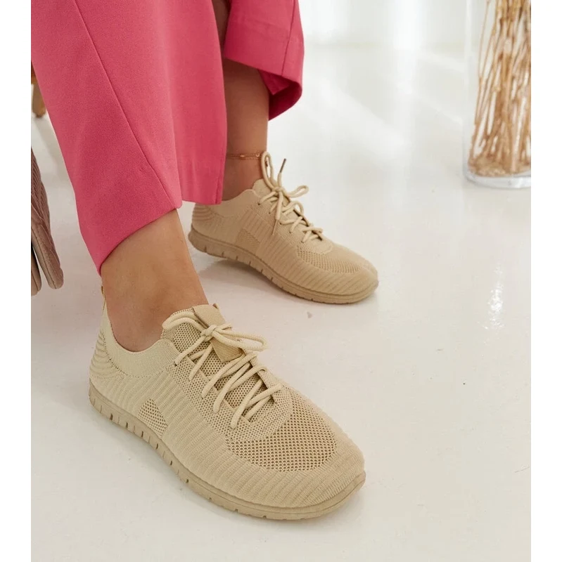 Gemre Beige fabric sneakers Erminio