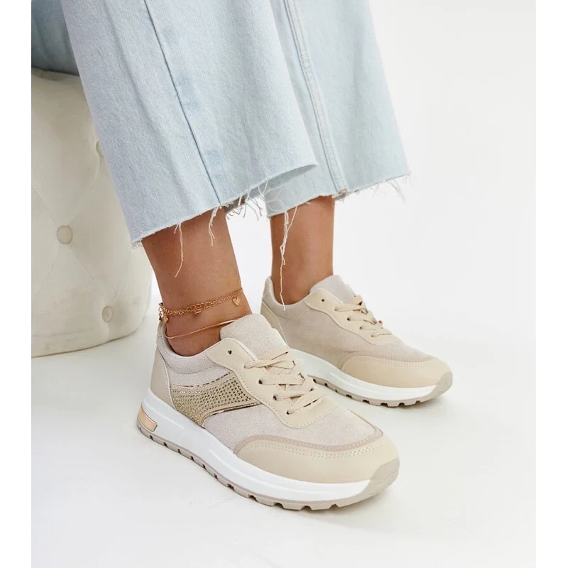 D/CEO Gemre Beige platform sneakers Lubna