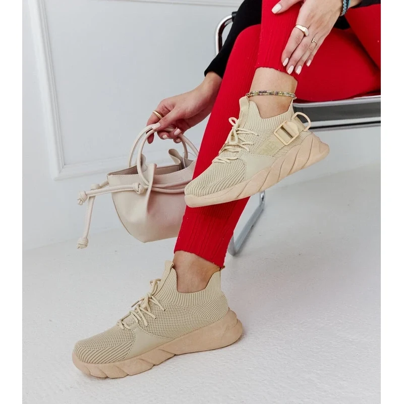 Gemre Beige lightweight Faruz sports sneakers