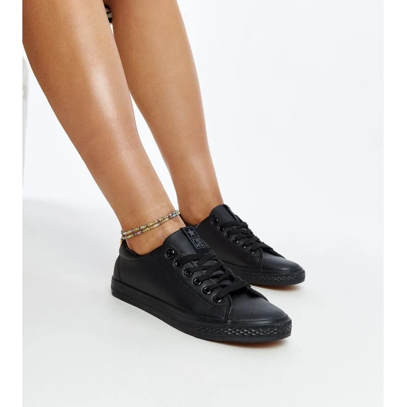 Gemre Black eco-leather sneakers Luz