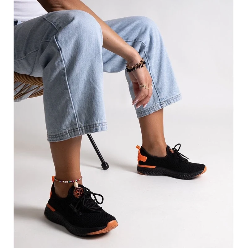 Black fabric womens sneakers CROSS JEANS 106990703