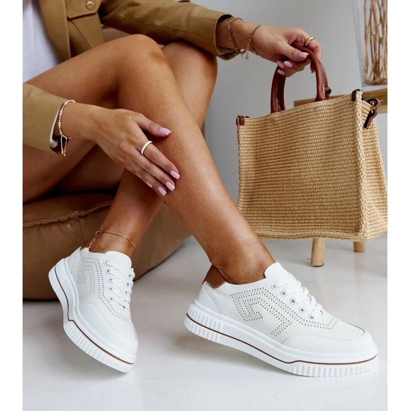 Gemre Beige leather Rushd sneakers