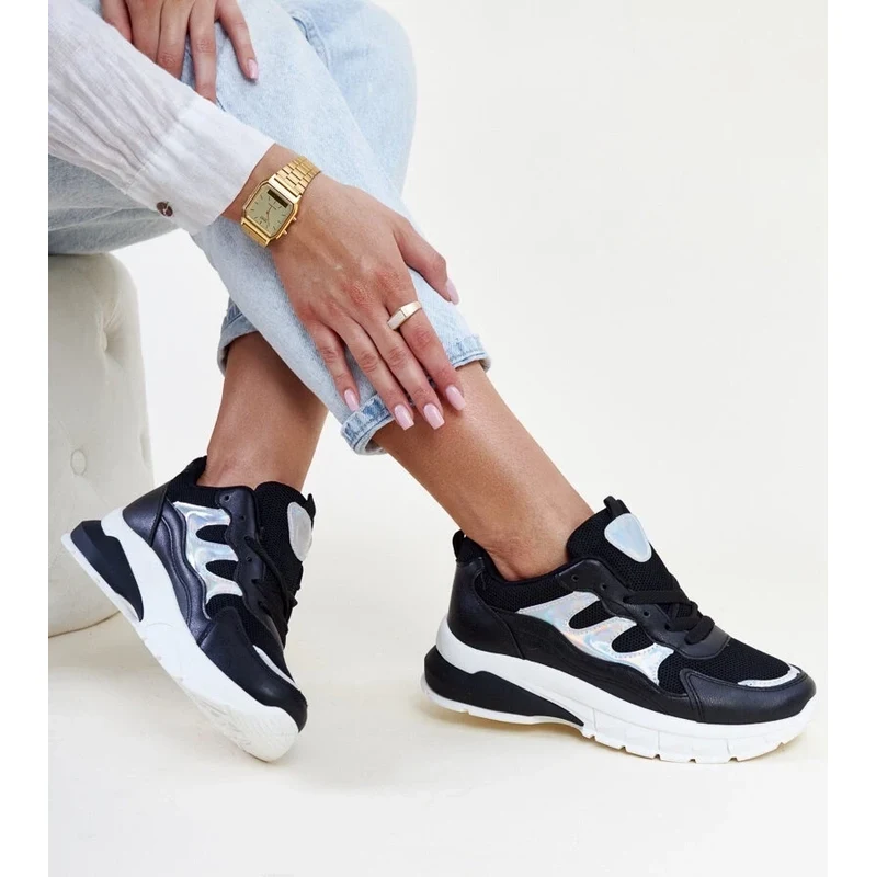 Gemre Black thick-soled sneakers Matea