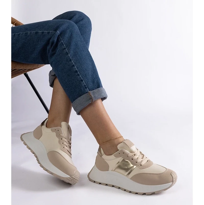 D/CEO Gemre Beige platform sneakers Cremorna