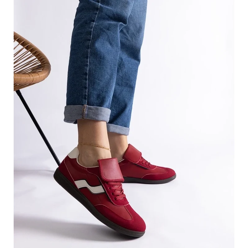 Gemre Red low lace-up sneakers Edelmira