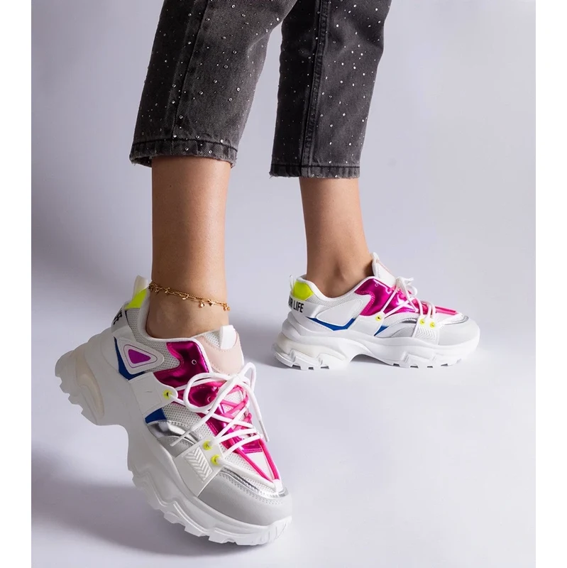 Gemre White-pink Sulamita sports sneakers