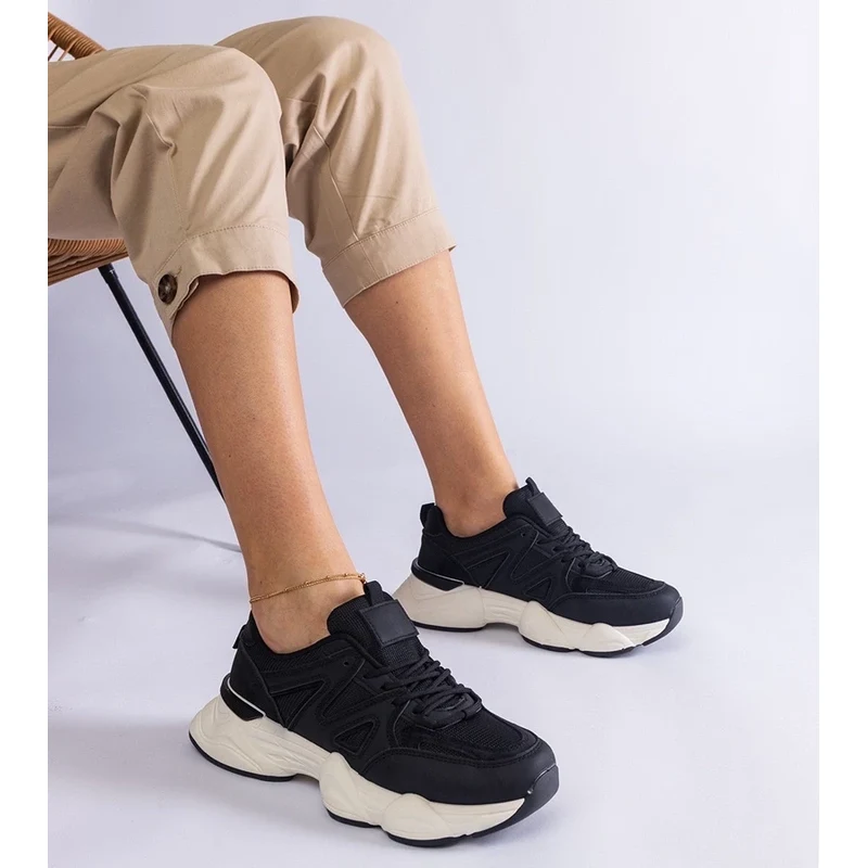 Gemre Black womens sporty sneakers Imperio