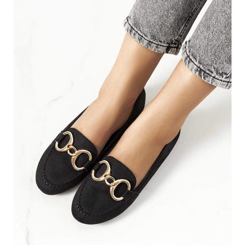 Gemre Black loafers with buckle Castor