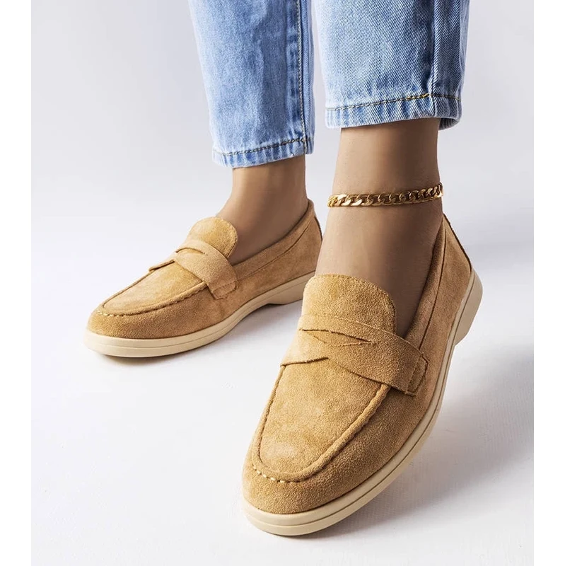 Gemre Beige eco-suede loafers Ferragus
