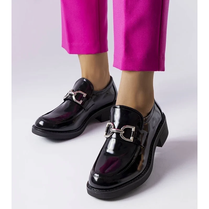 Gemre Black Patent Charline Loafers 106991211