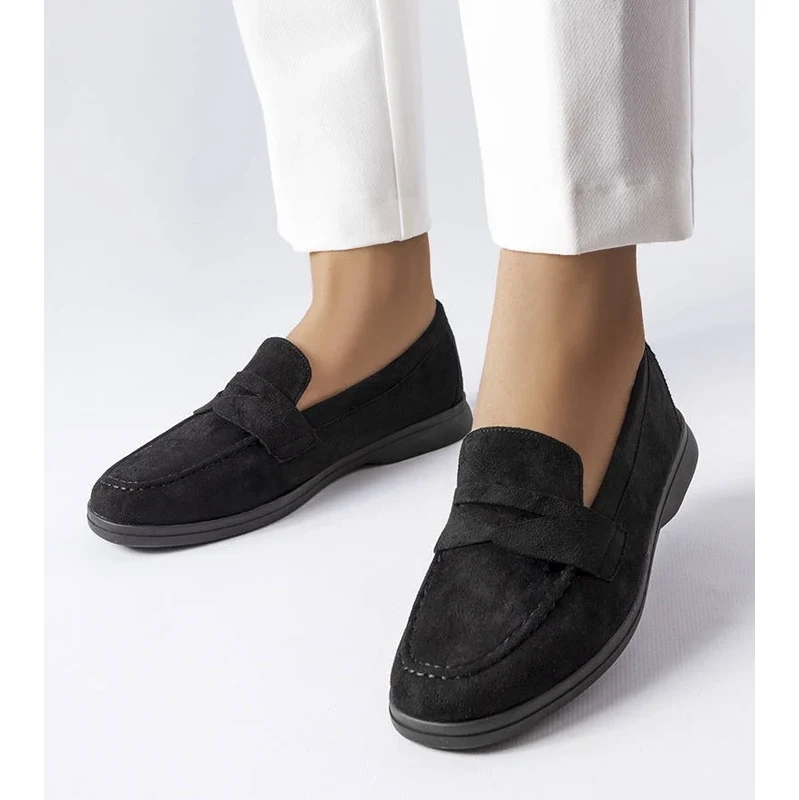Gemre Black eco-suede moccasins Ferragus 106991230