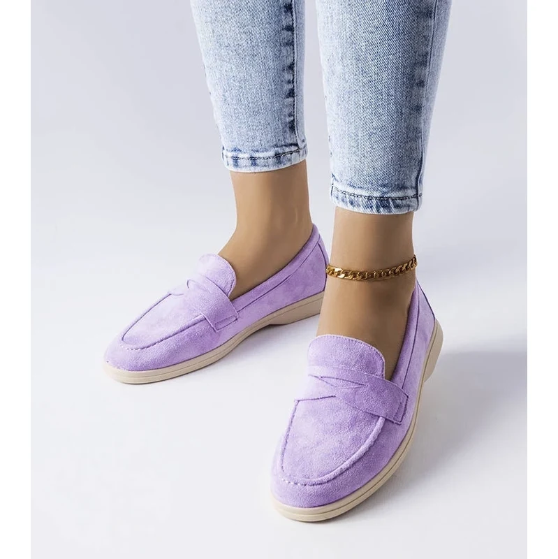 Gemre Purple eco-suede moccasins Ferragus