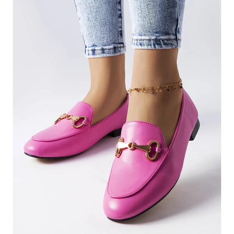 Gemre Pink loafers with a buckle Philip 106991223