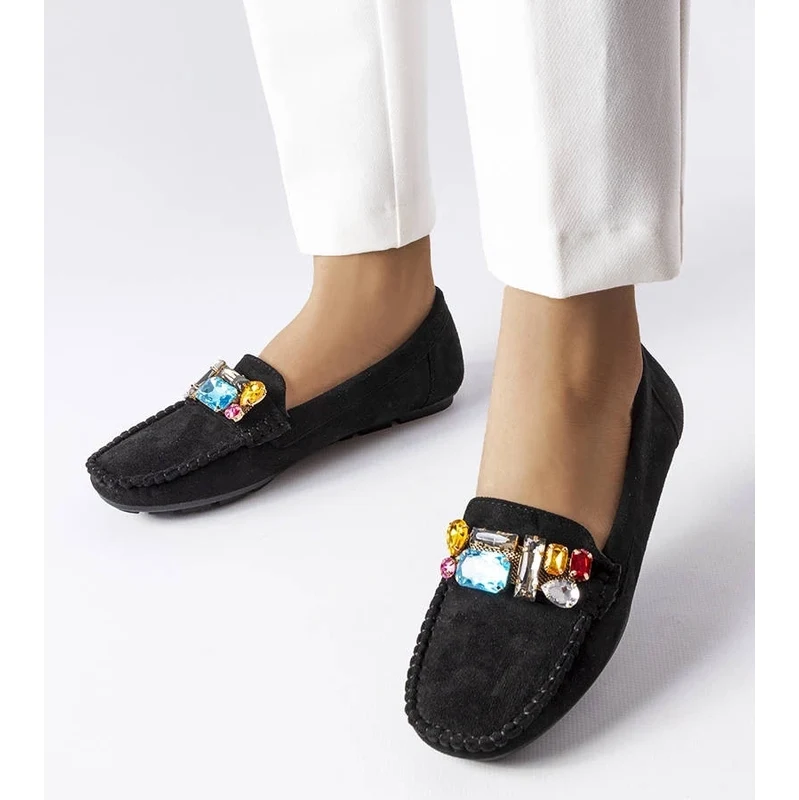 Gemre Black moccasins with leather insole Bertrand