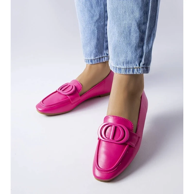 Gemre Pink Poissonnier Loafers with Buckle