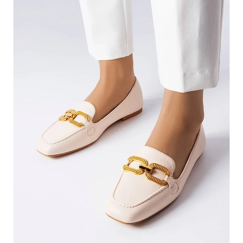 Gemre Beige loafers with a buckle Rousseau