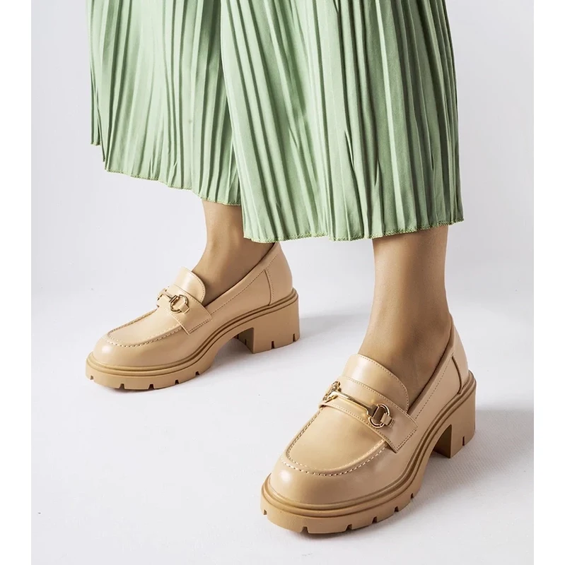 Gemre Beige heeled shoes Fabrizio