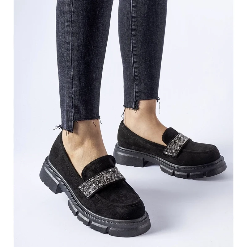 Gemre Nicholls black eco-suede moccasins 106991338