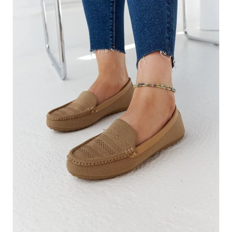 Gemre Beige fabric moccasins Fiammetta 106991392
