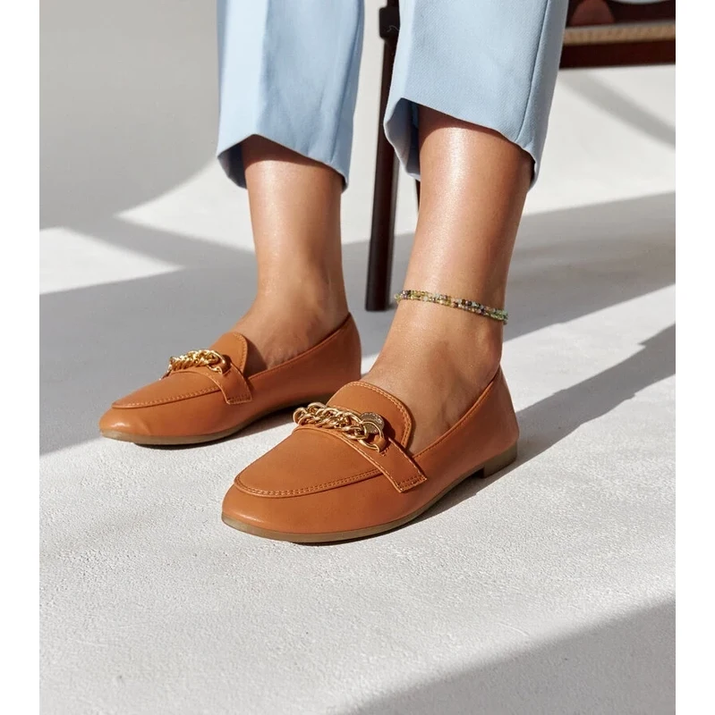 Gemre Scaletta chain loafers warm brown 106991405