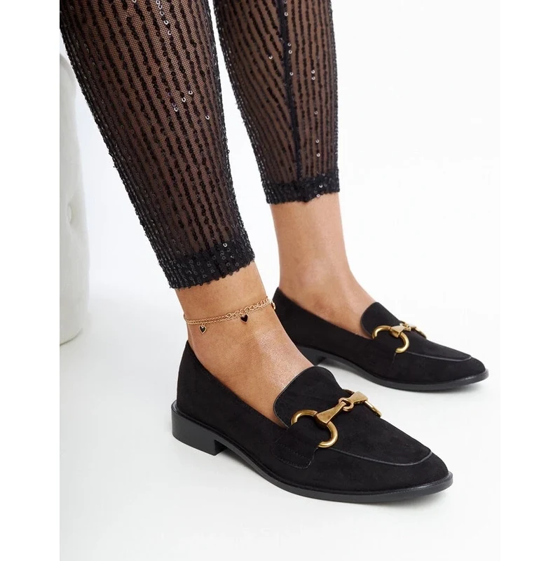 Gemre Black moccasins with a buckle Gibarti