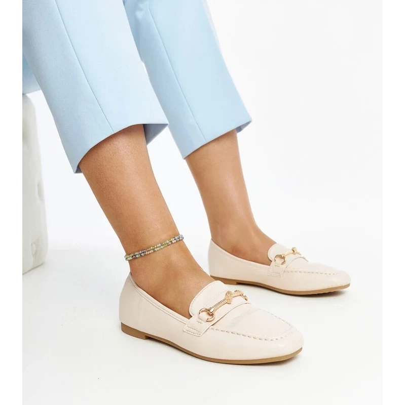 Gemre Light beige decorative loafers Docherty