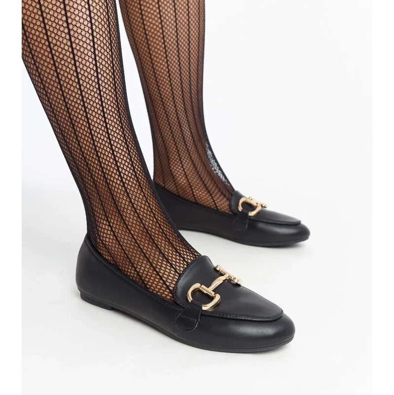 Gemre Black moccasins with a buckle Tanja