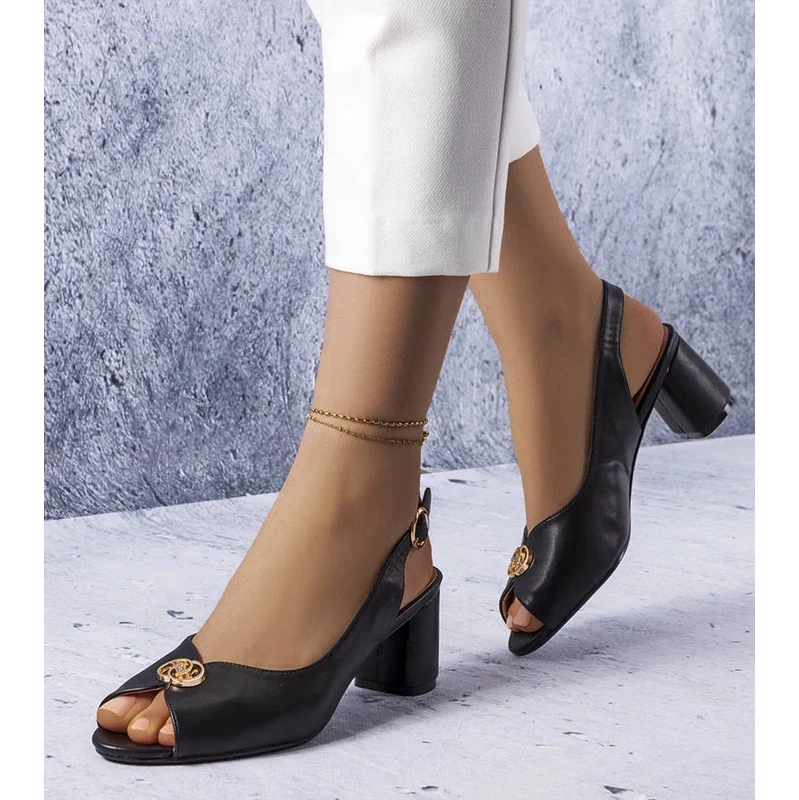 Gemre Black elegant sandals Grimard