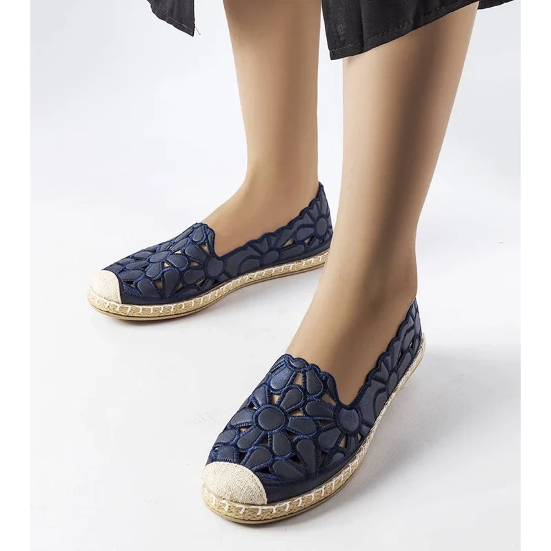 Gemre Navy blue lace espadrilles Lamarre