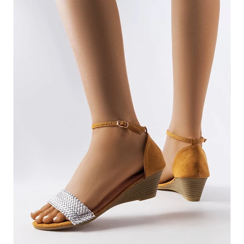 Gemre Silver wedge sandals Veltri