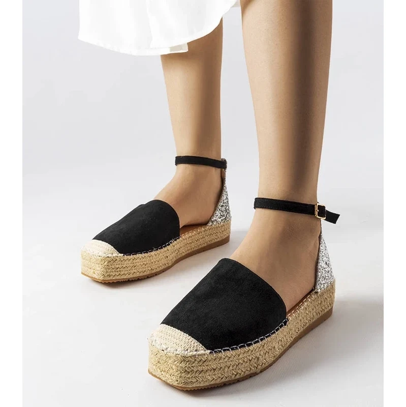 Gemre Black espadrilles with a glitter insert Myasia 106992611
