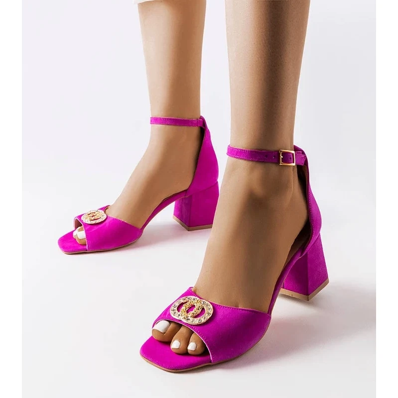 Gemre Pink block-heeled sandals KARINO