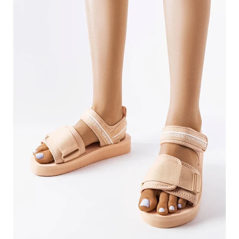 Beige foam sandals Big Star